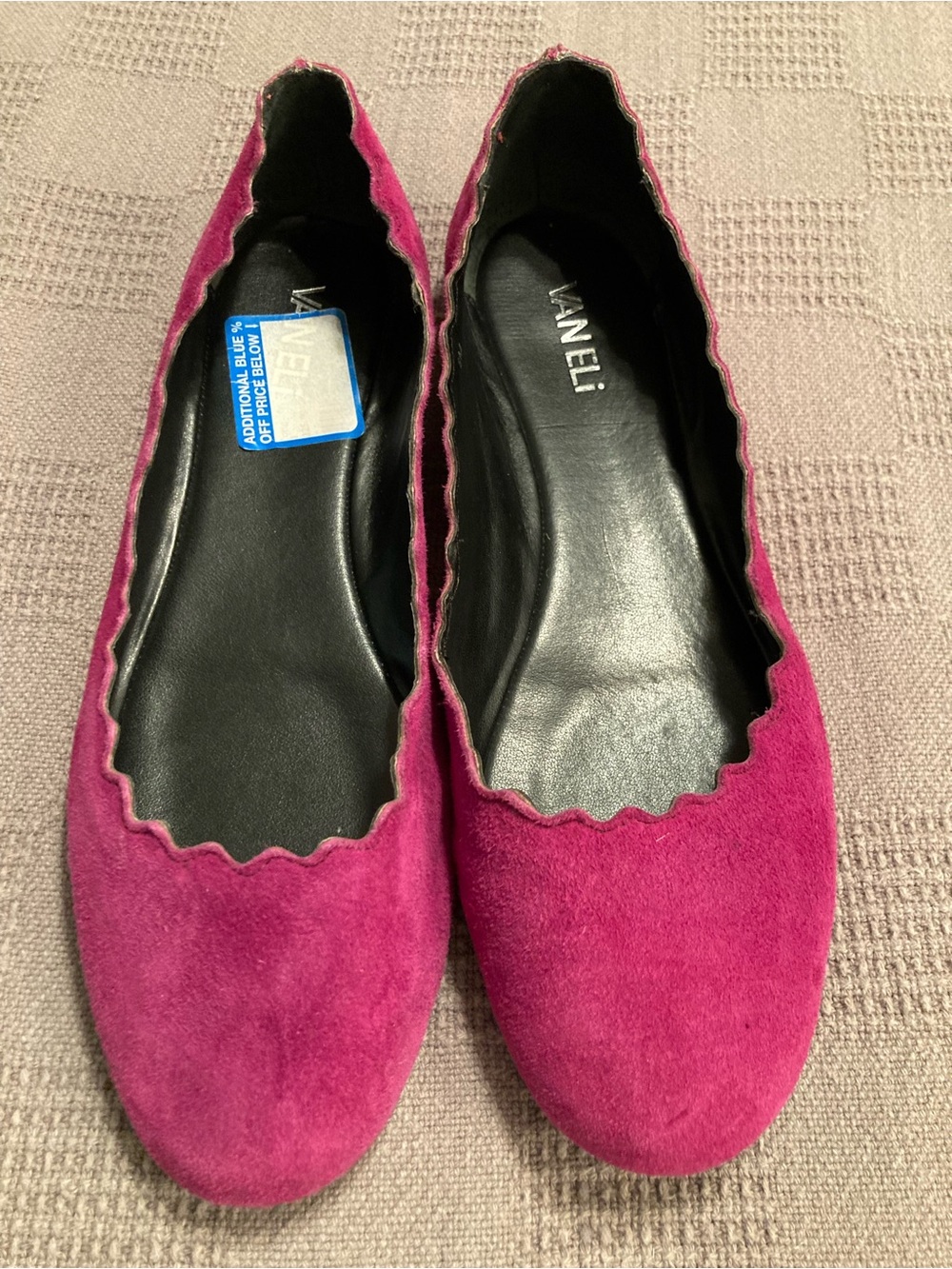 Purple Faux Suede Flats